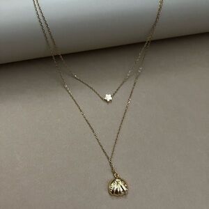 Gold Ladybug Necklace: Whimsical Layered Insect Pendant